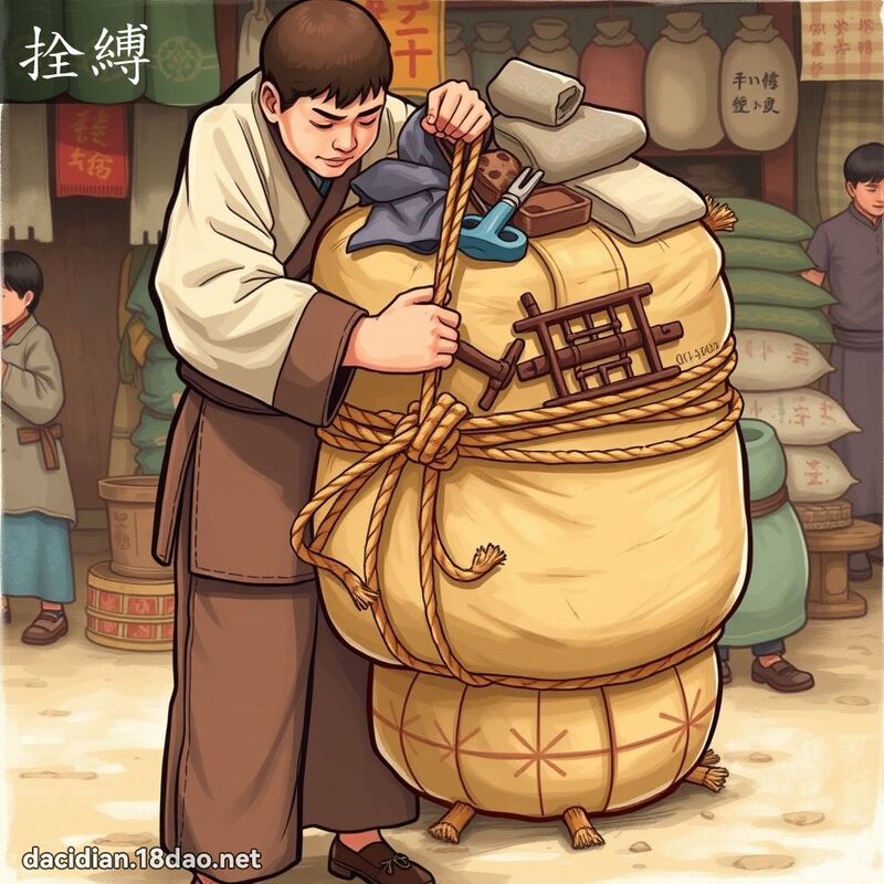 拴縛 - 國語大辭典配圖