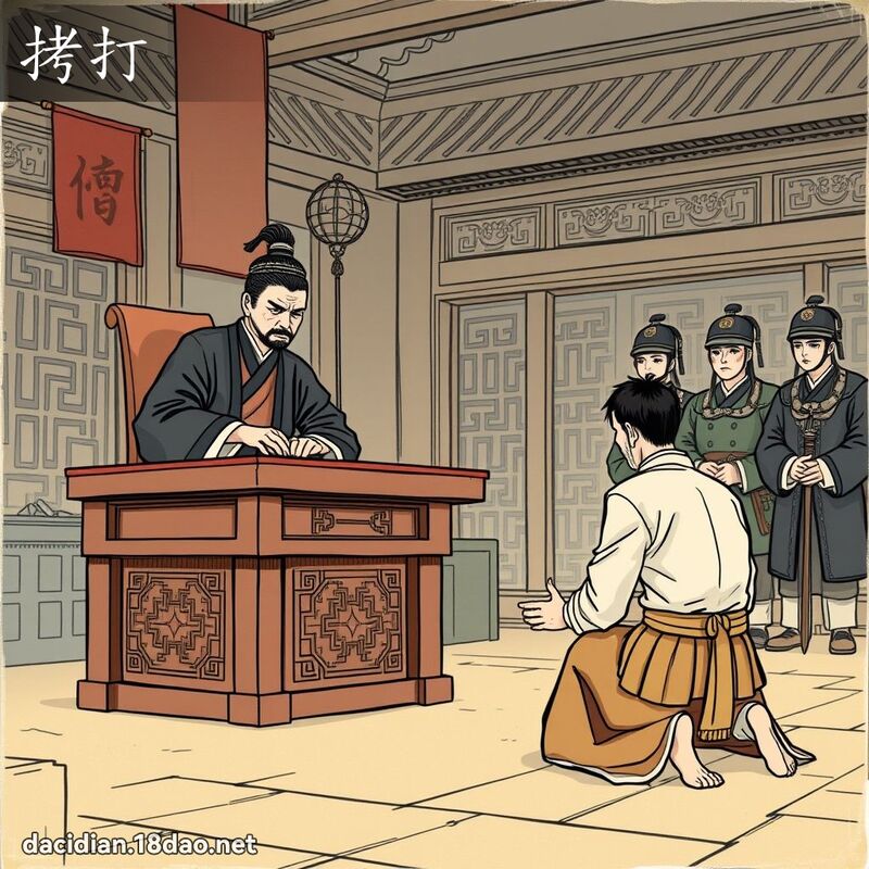 拷打 - 國語大辭典配圖