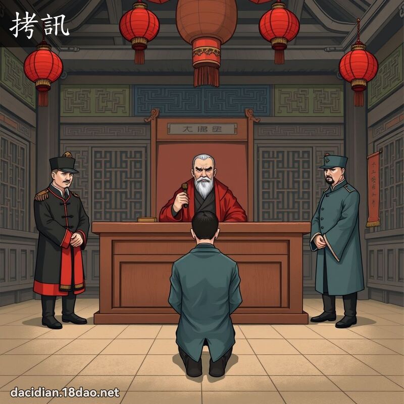 拷訊 - 國語大辭典配圖