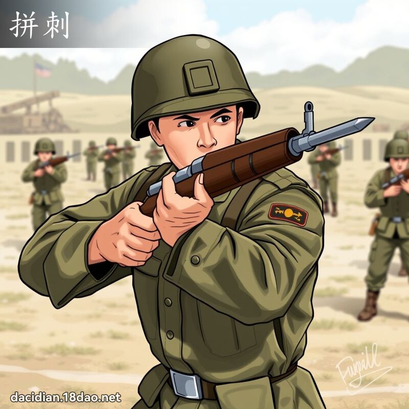 拼刺 - 国语大辞典配图