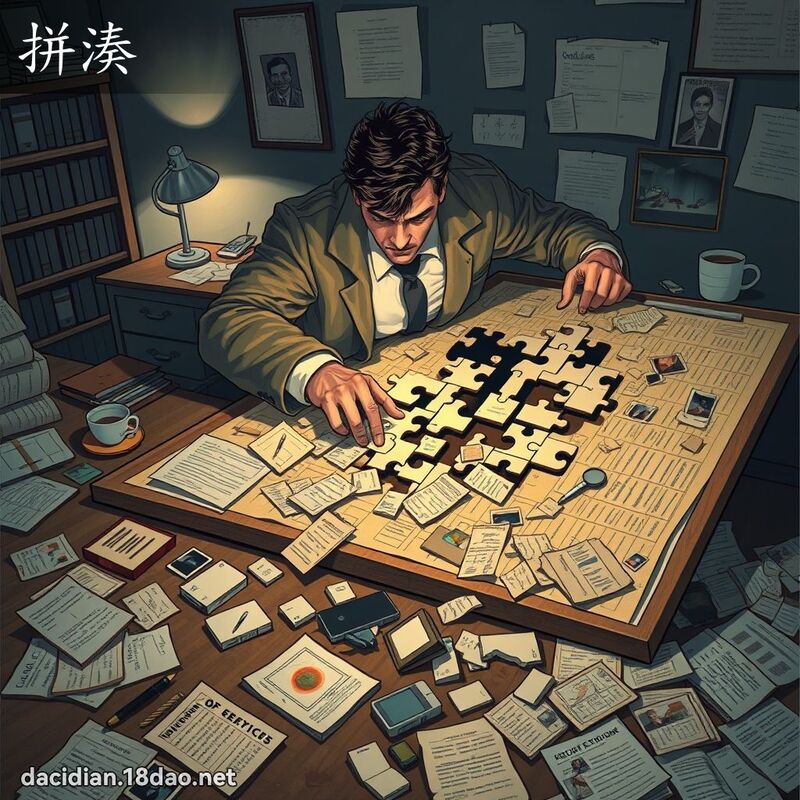 拼湊 - 國語大辭典配圖