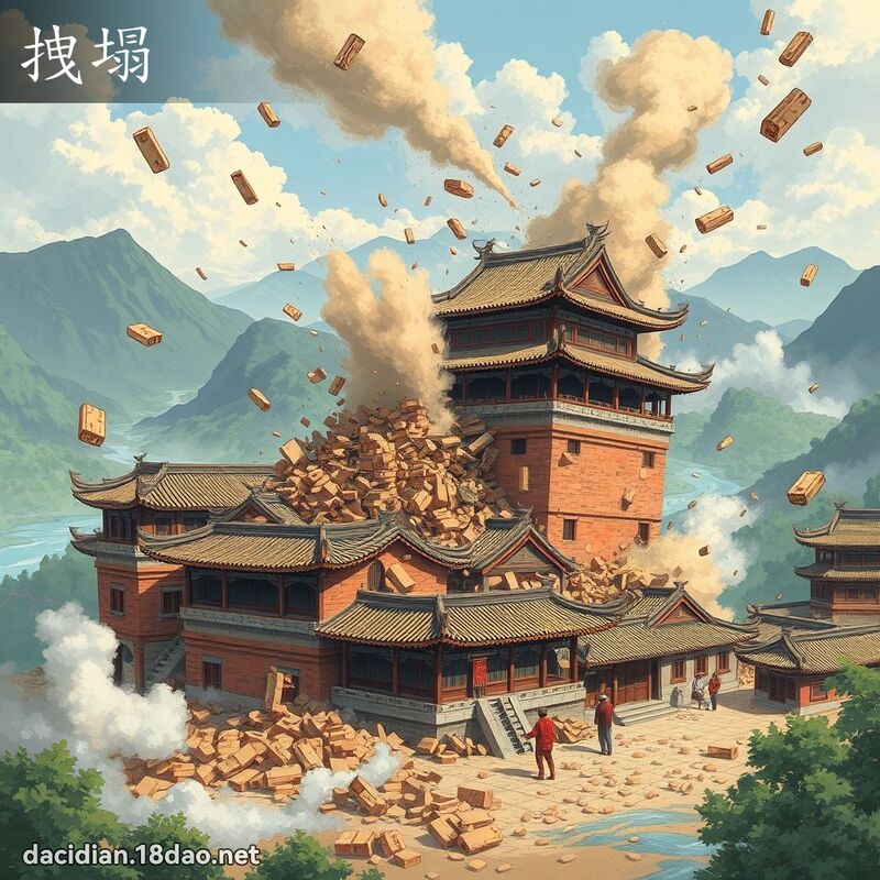 拽塌 - 國語大辭典配圖