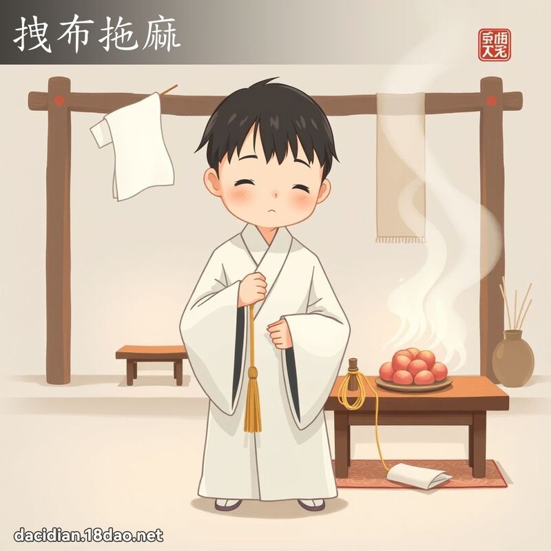 拽布拖麻 - 國語大辭典配圖