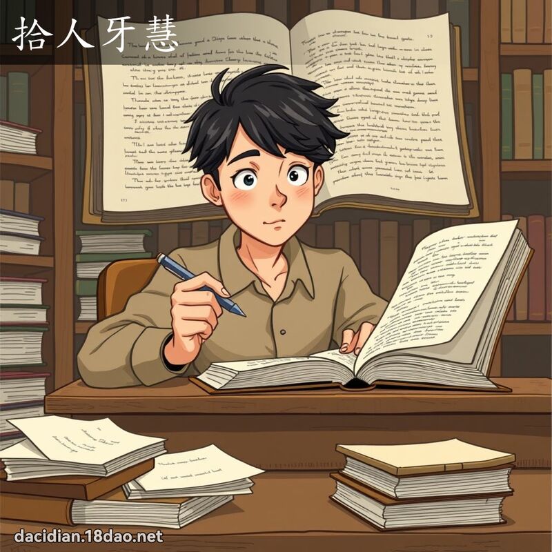 拾人牙慧 - 國語大辭典配圖