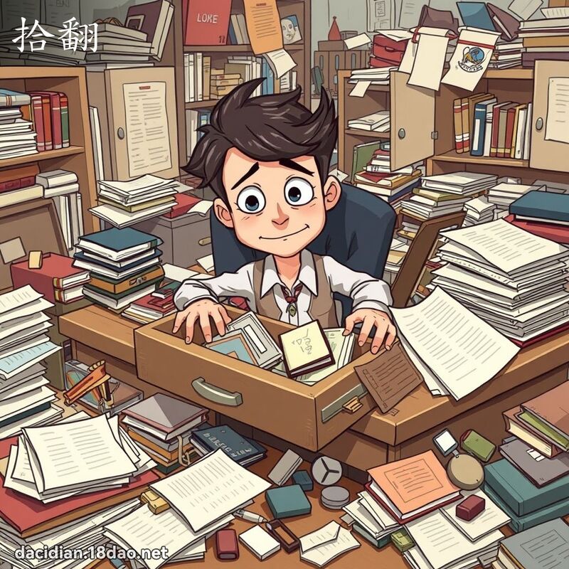 拾翻 - 国语大辞典配图