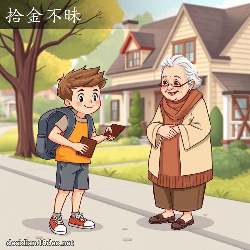 拾金不昧 - 國語大辭典配圖