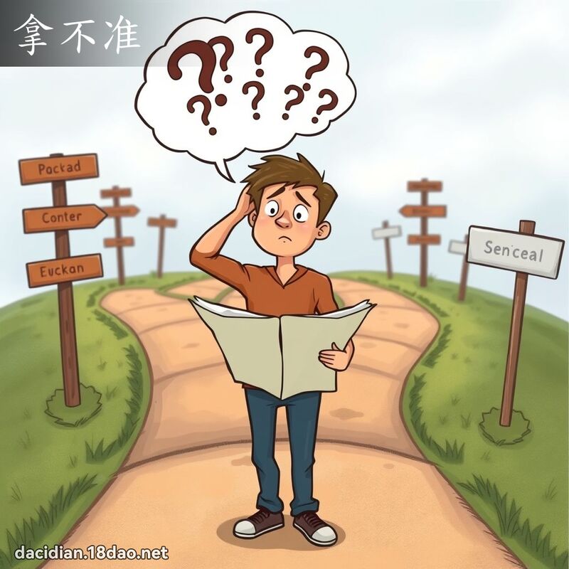 拿不准 - 國語大辭典配圖