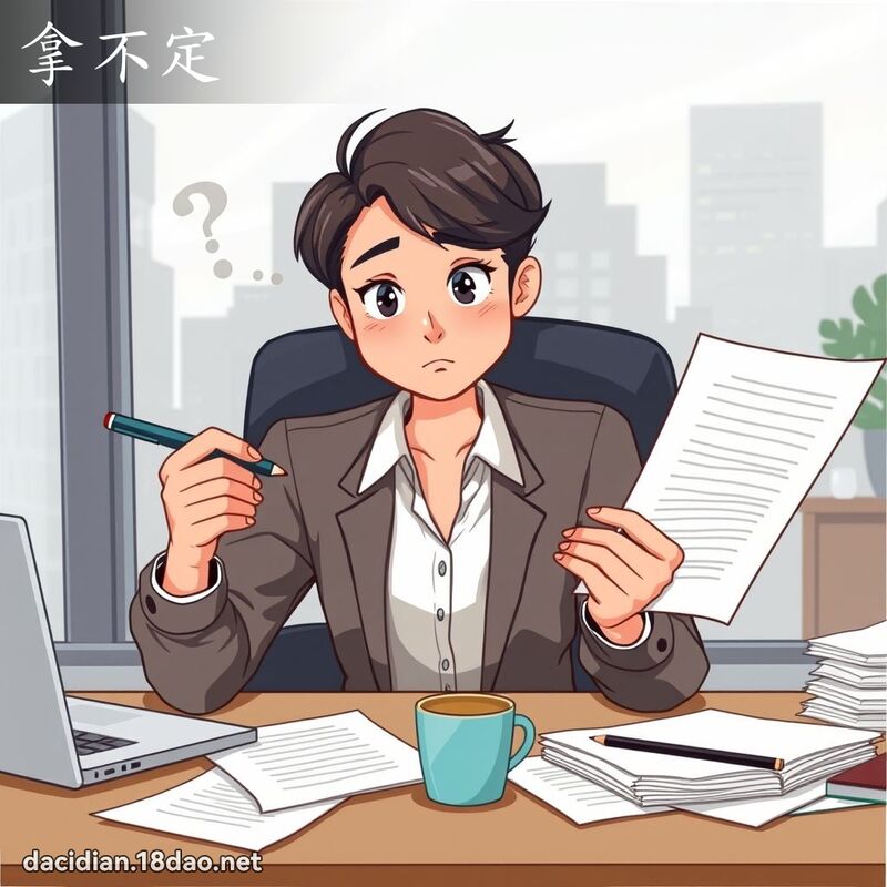 拿不定 - 國語大辭典配圖