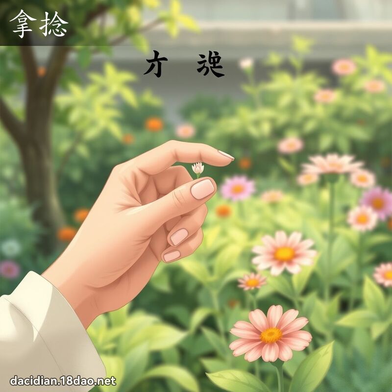 拿捻 - 國語大辭典配圖
