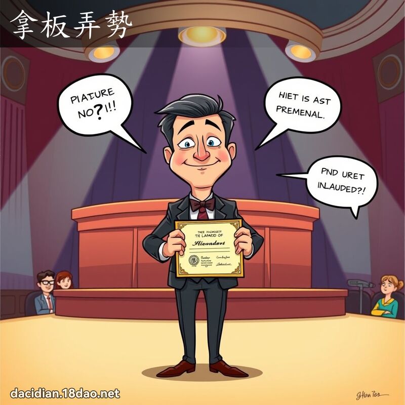 拿板弄勢 - 國語大辭典配圖
