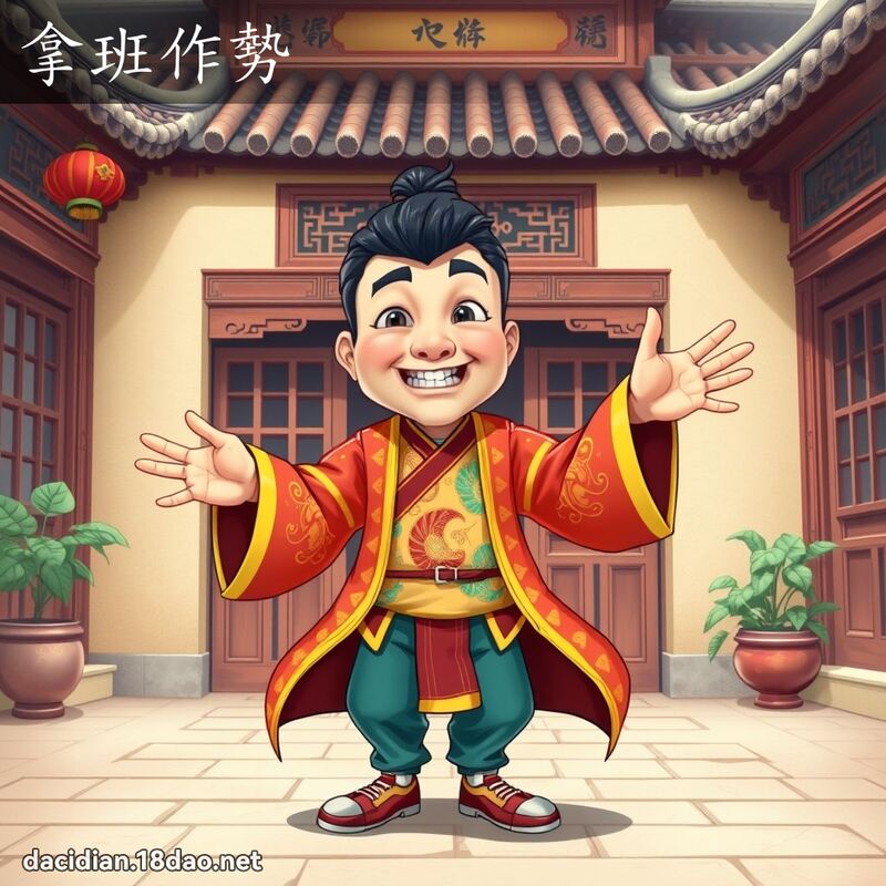 拿班作势 - 国语大辞典配图