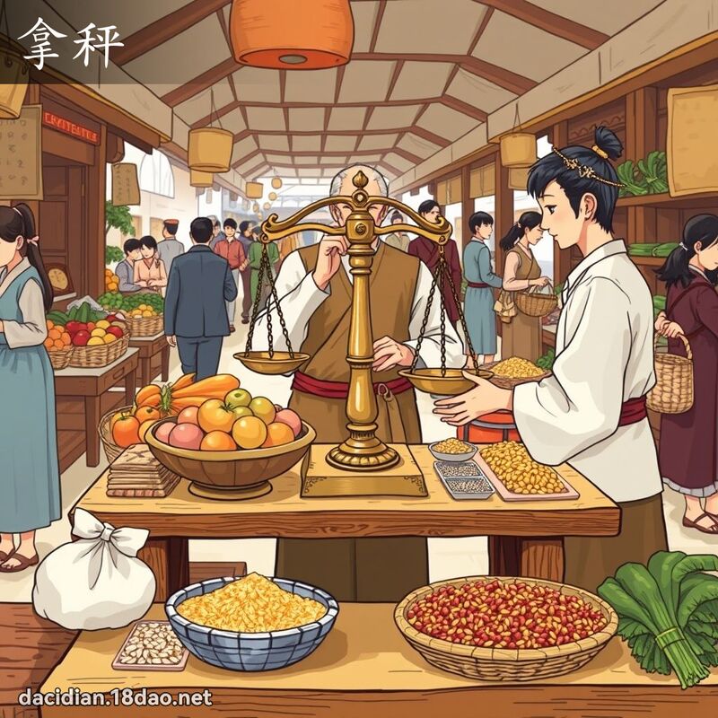 拿秤 - 國語大辭典配圖