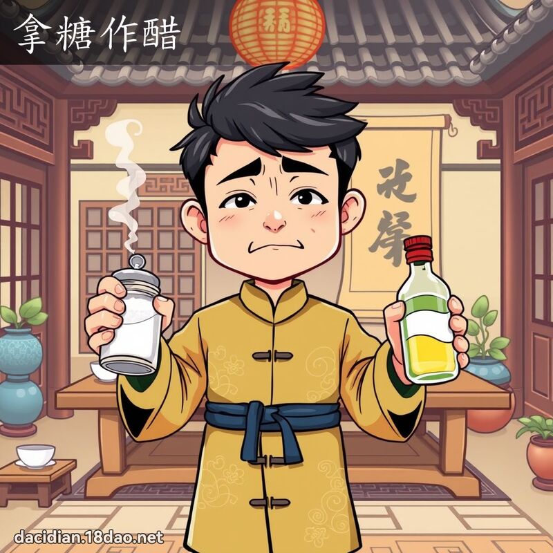 拿糖作醋 - 国语大辞典配图