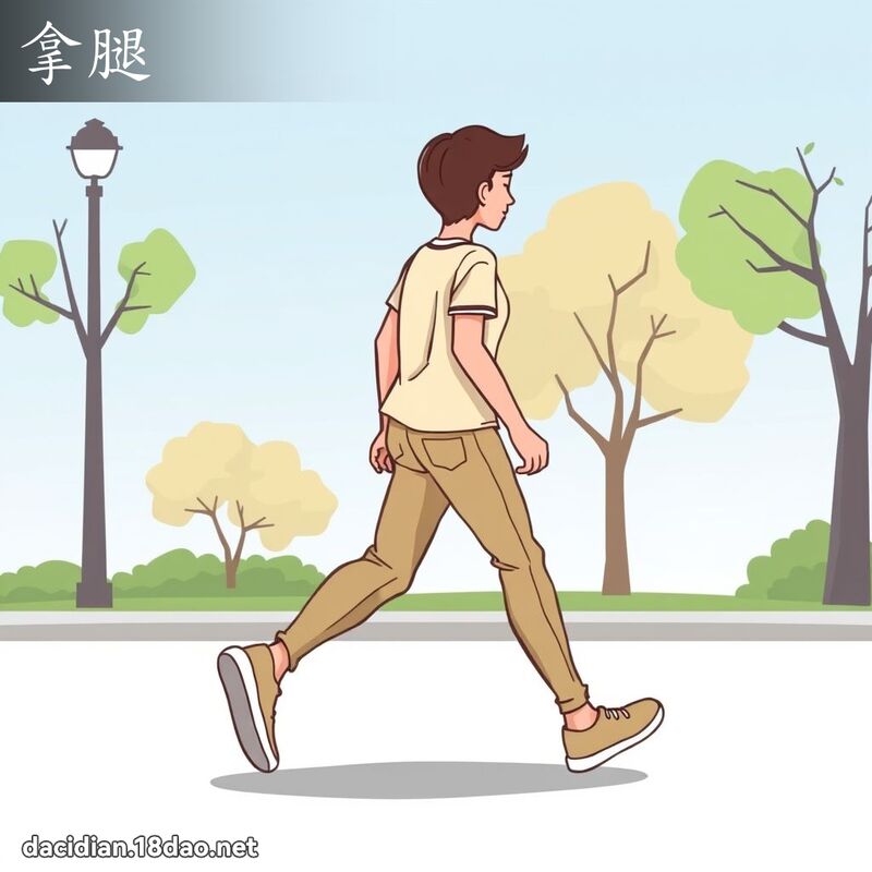 拿腿 - 國語大辭典配圖