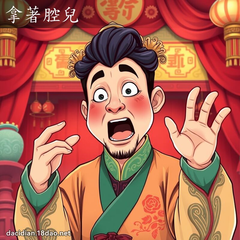 拿著腔儿 - 国语大辞典配图