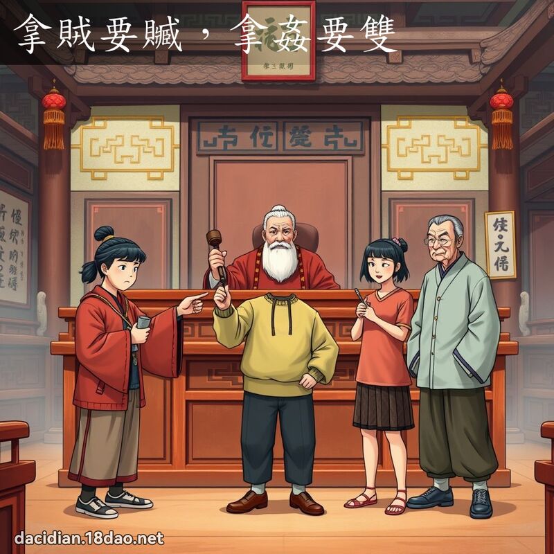 拿賊要贓，拿姦要雙 - 國語大辭典配圖