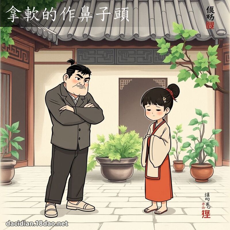 拿軟的作鼻子頭 - 國語大辭典配圖