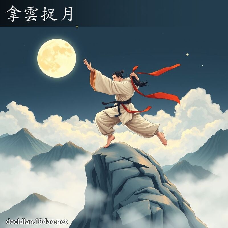 拿雲捉月 - 國語大辭典配圖