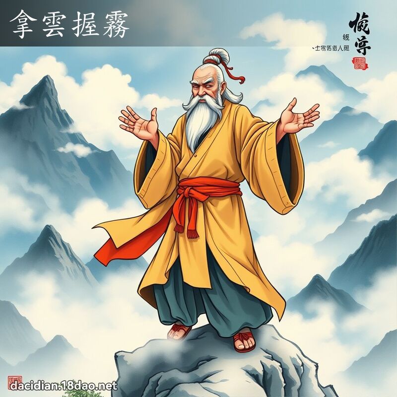 拿雲握霧 - 國語大辭典配圖
