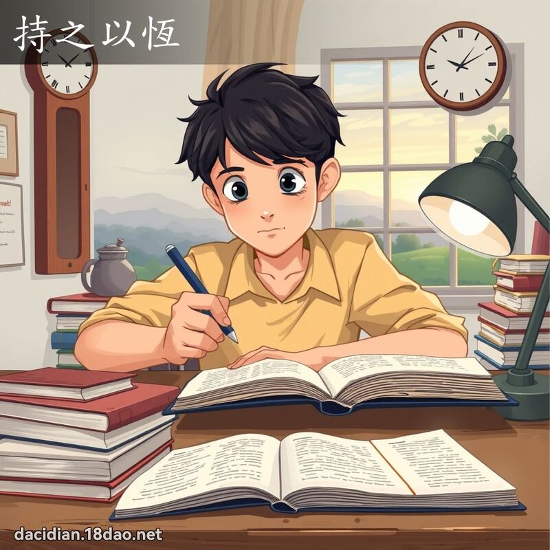 持之以恒 - 国语大辞典配图