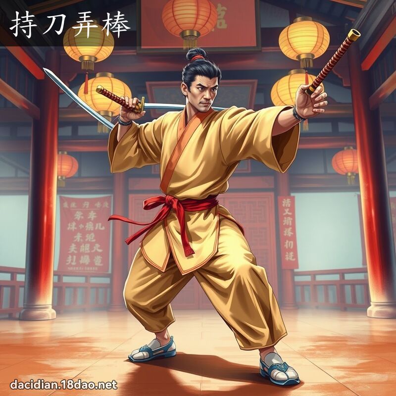 持刀弄棒 - 国语大辞典配图