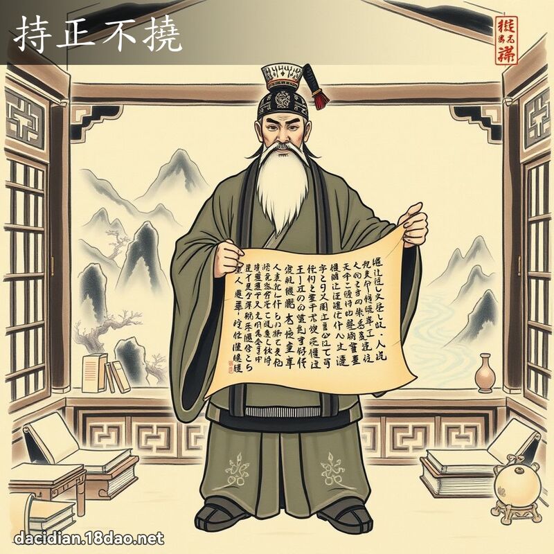 持正不挠 - 国语大辞典配图