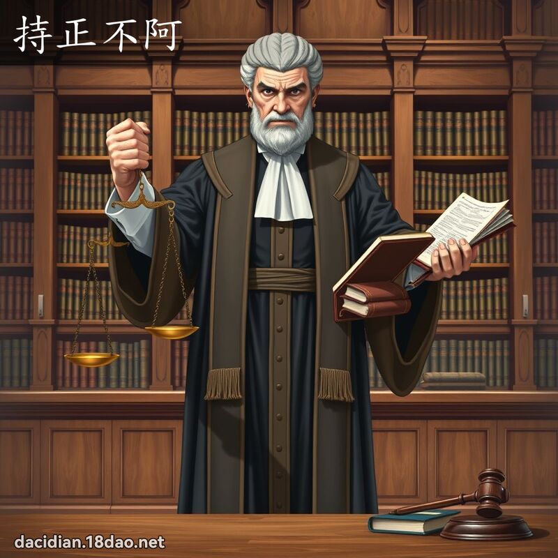 持正不阿 - 国语大辞典配图