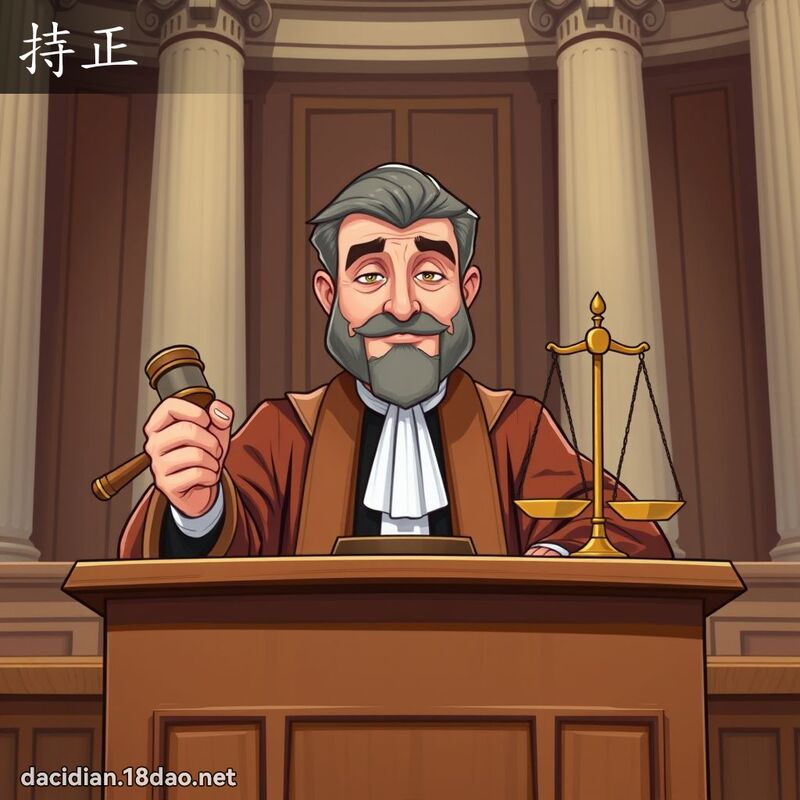 持正 - 国语大辞典配图