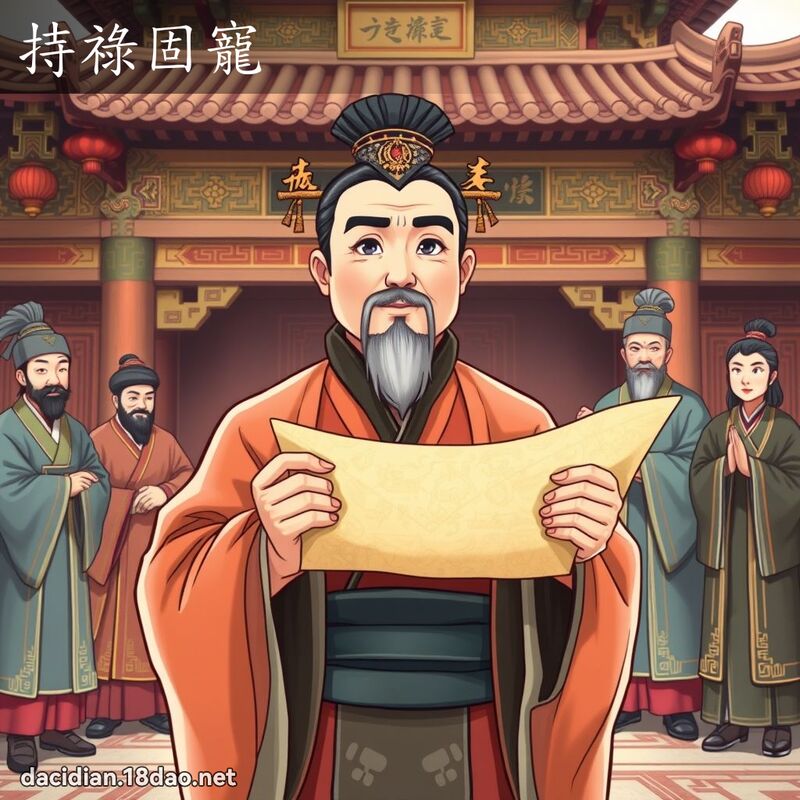 持禄固宠 - 国语大辞典配图