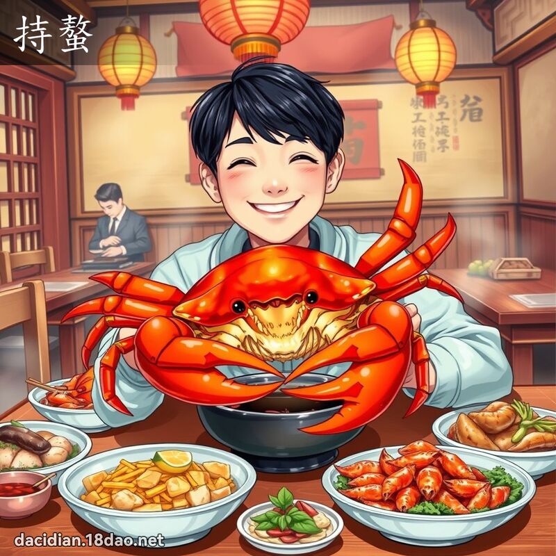 持螯 - 國語大辭典配圖