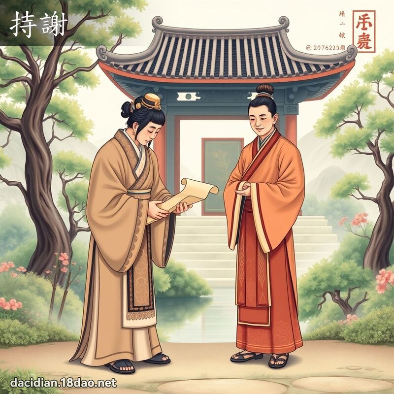 持谢 - 国语大辞典配图