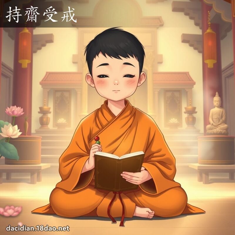 持斋受戒 - 国语大辞典配图