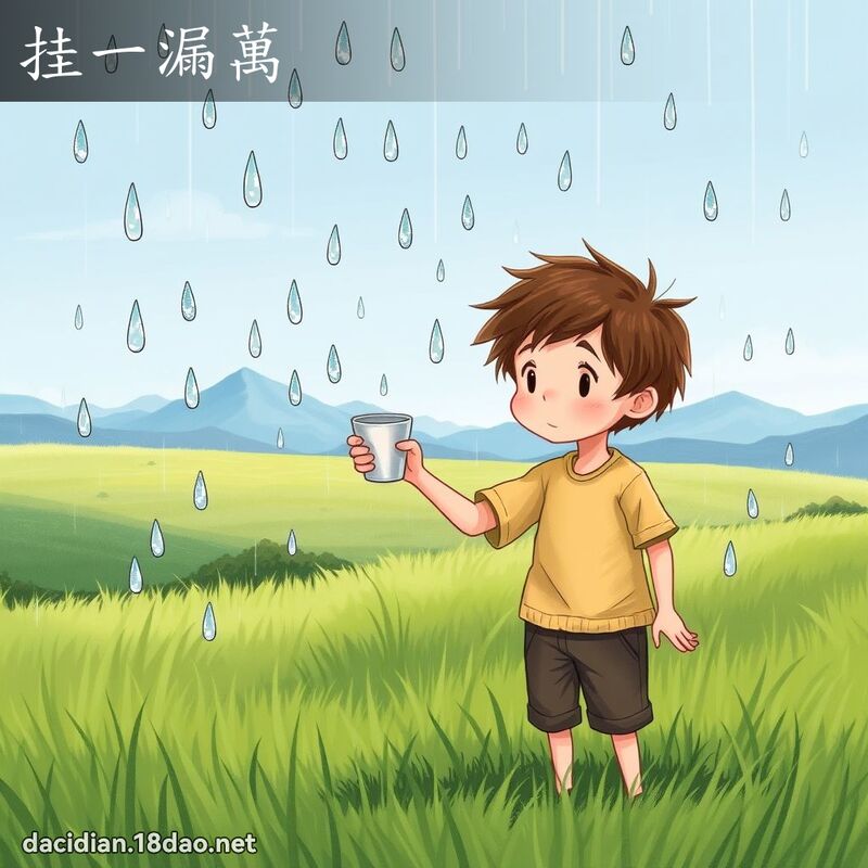 挂一漏万 - 国语大辞典配图