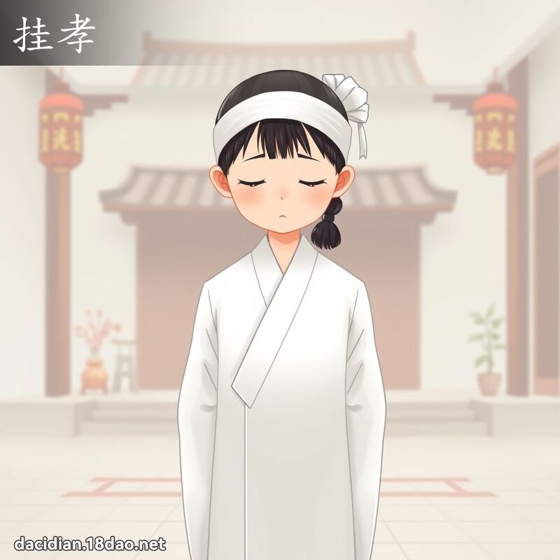 挂孝 - 国语大辞典配图