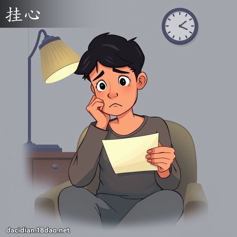 挂心 - 国语大辞典配图