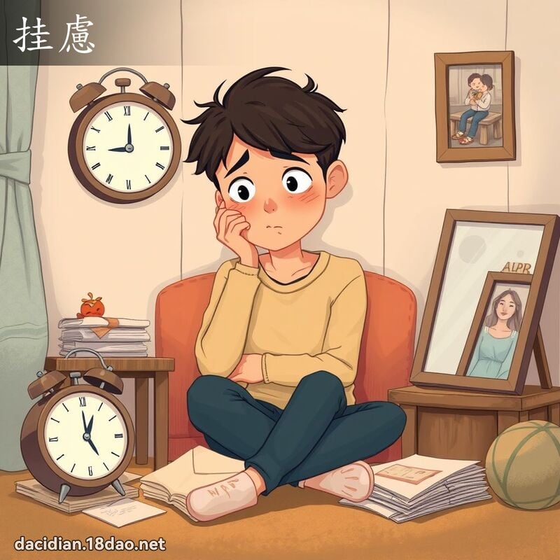 挂慮 - 國語大辭典配圖