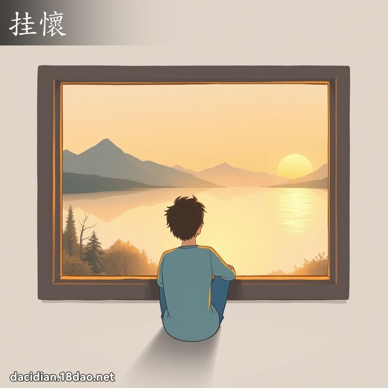 挂懷 - 國語大辭典配圖