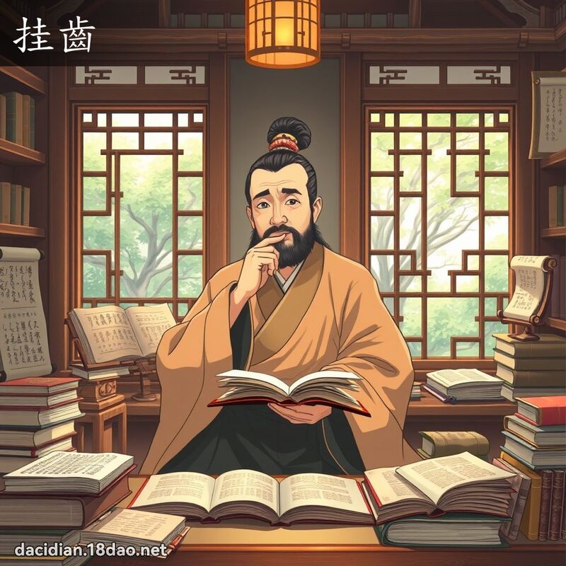 挂齒 - 國語大辭典配圖