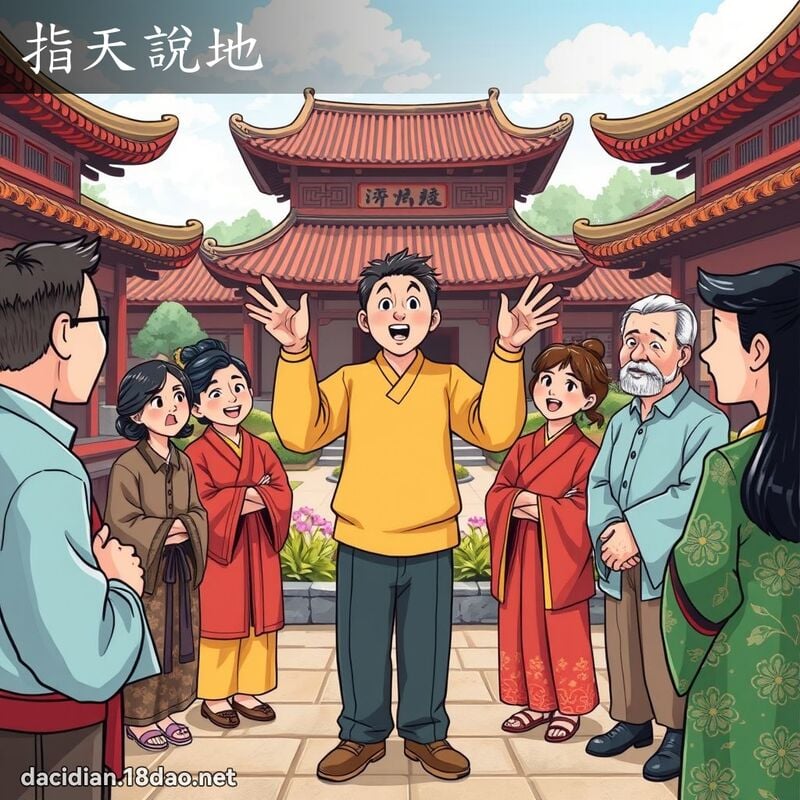 指天說地 - 國語大辭典配圖