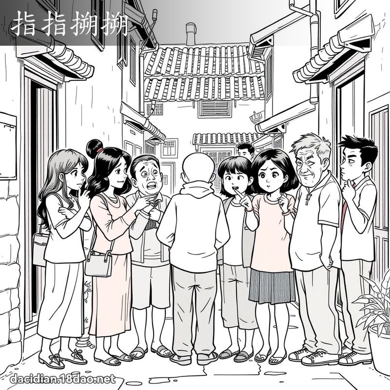 指指搠搠 - 国语大辞典配图