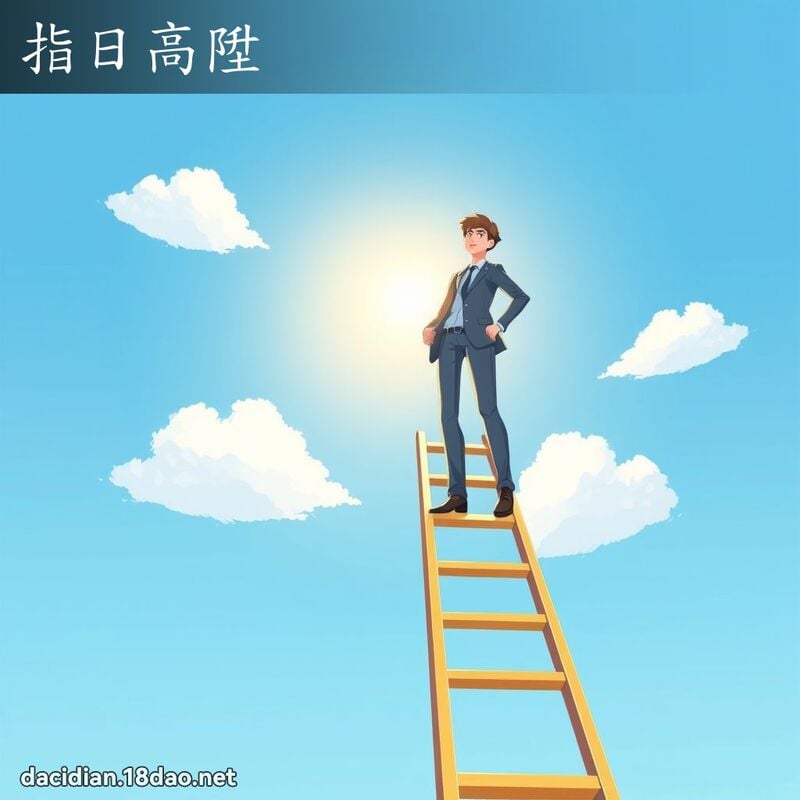 指日高陞 - 國語大辭典配圖