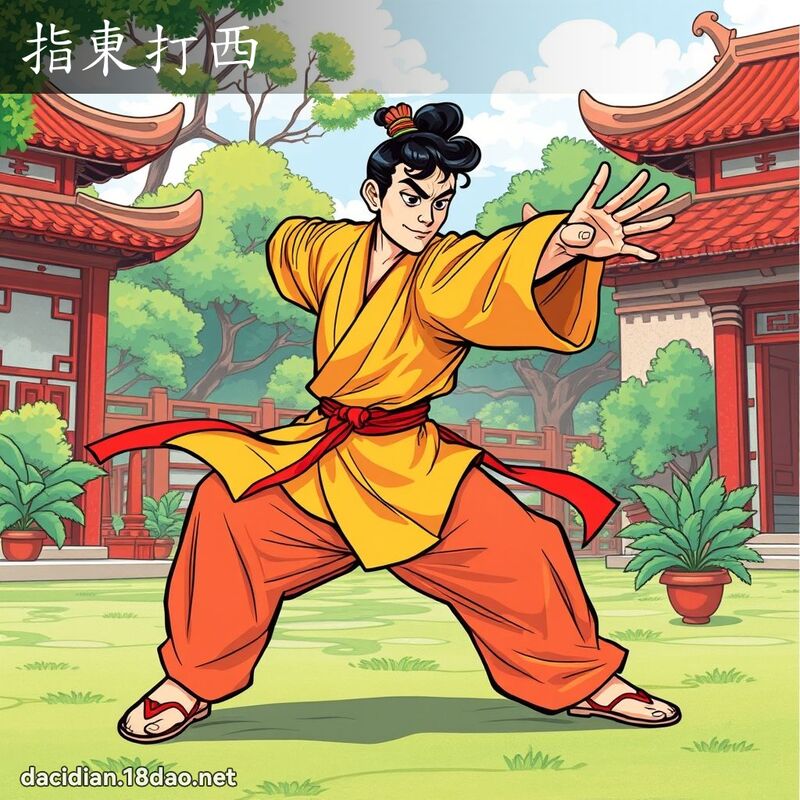 指東打西 - 國語大辭典配圖