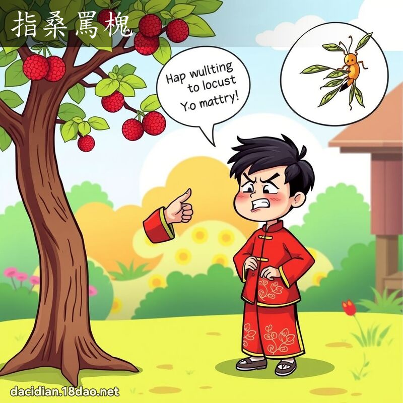 指桑骂槐 - 国语大辞典配图