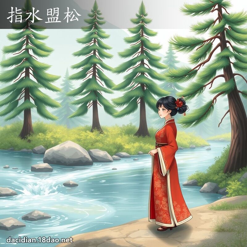 指水盟松 - 國語大辭典配圖