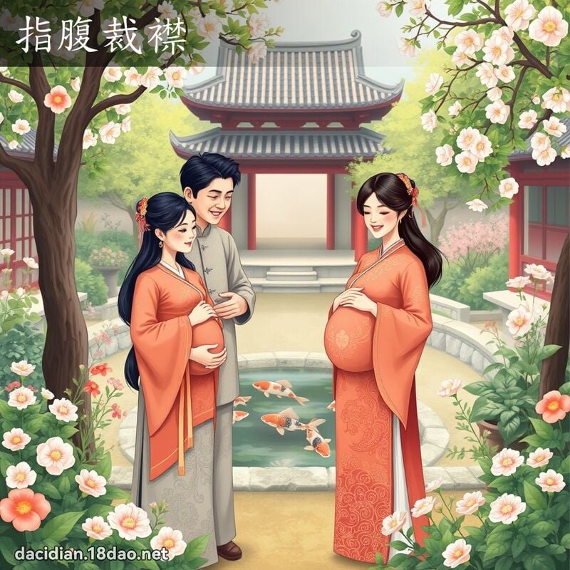 指腹裁襟 - 國語大辭典配圖