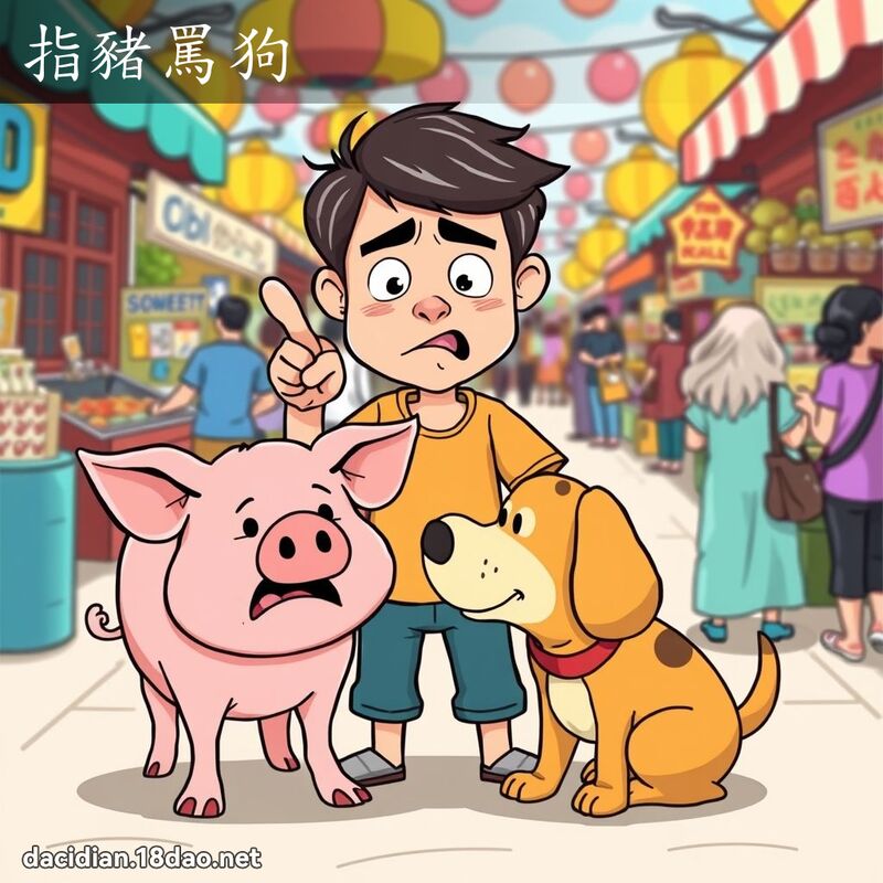 指猪骂狗 - 国语大辞典配图