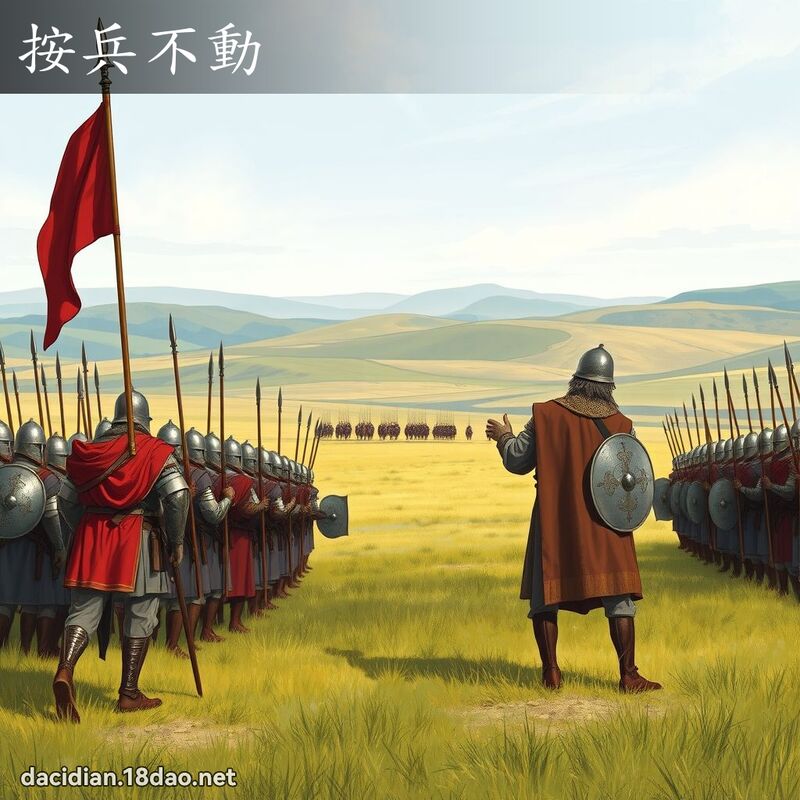 按兵不动 - 国语大辞典配图