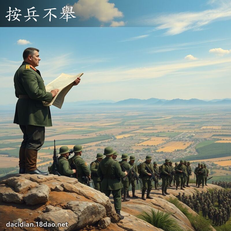 按兵不舉 - 國語大辭典配圖