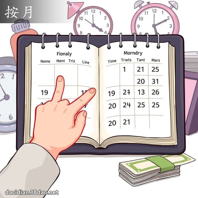 按月 - 國語大辭典配圖