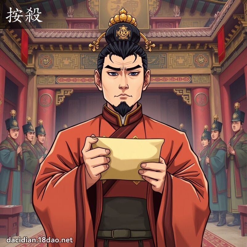 按殺 - 國語大辭典配圖